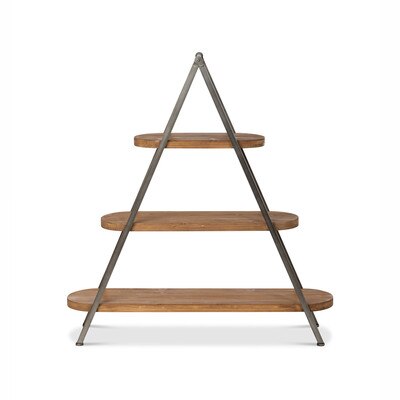 Vintiquewise Large Ladder Triangular 3 Tier Metal Display Shelving Server Rack