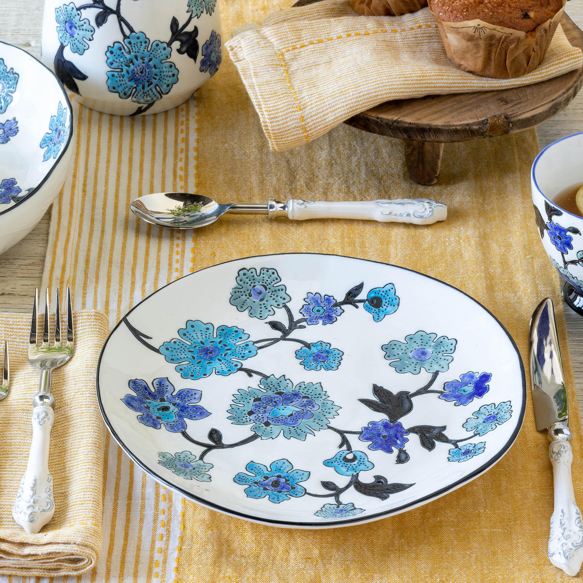 Patterned dinner plates best sale