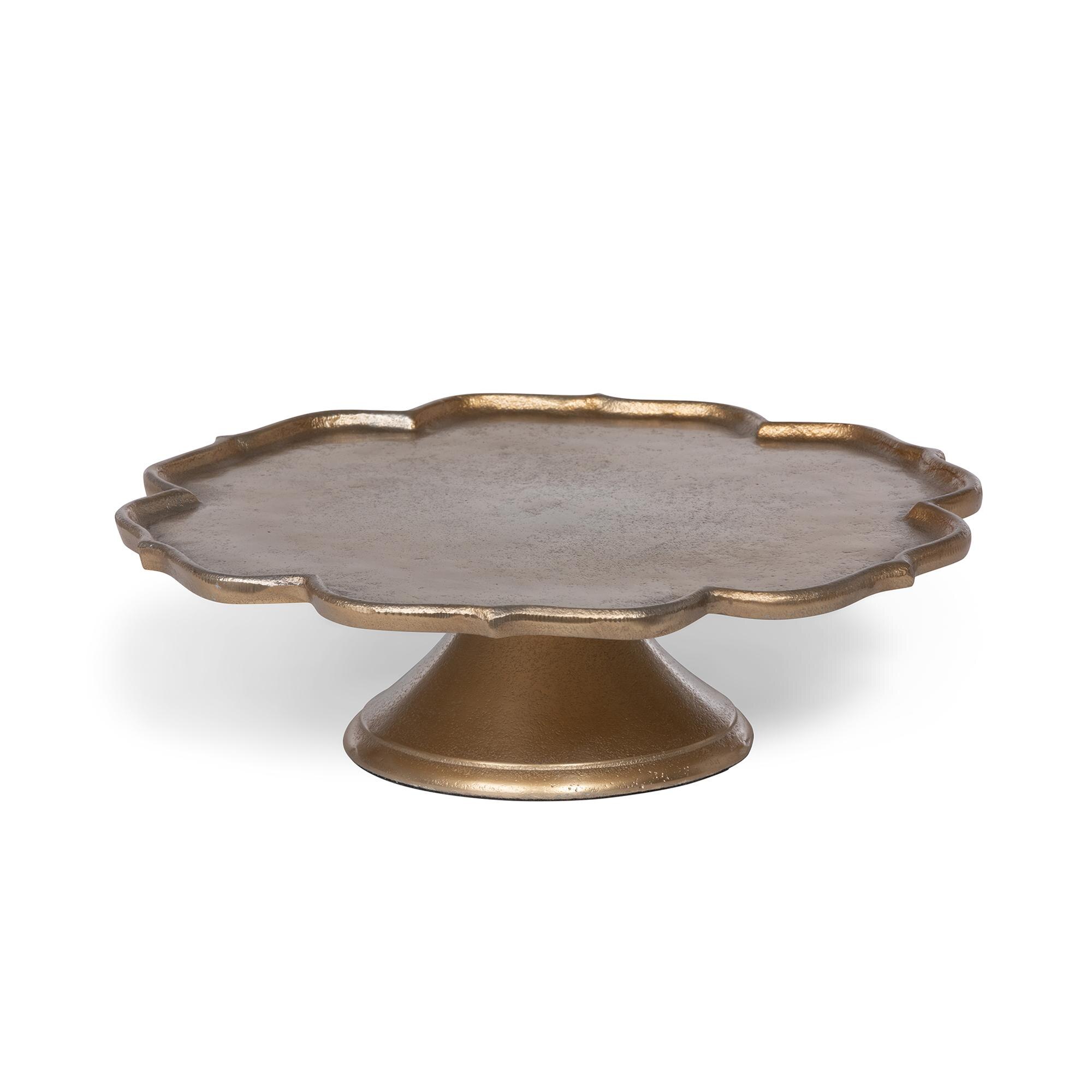 Amalfi Gold Cake Stand - Violet Vintage Rentals