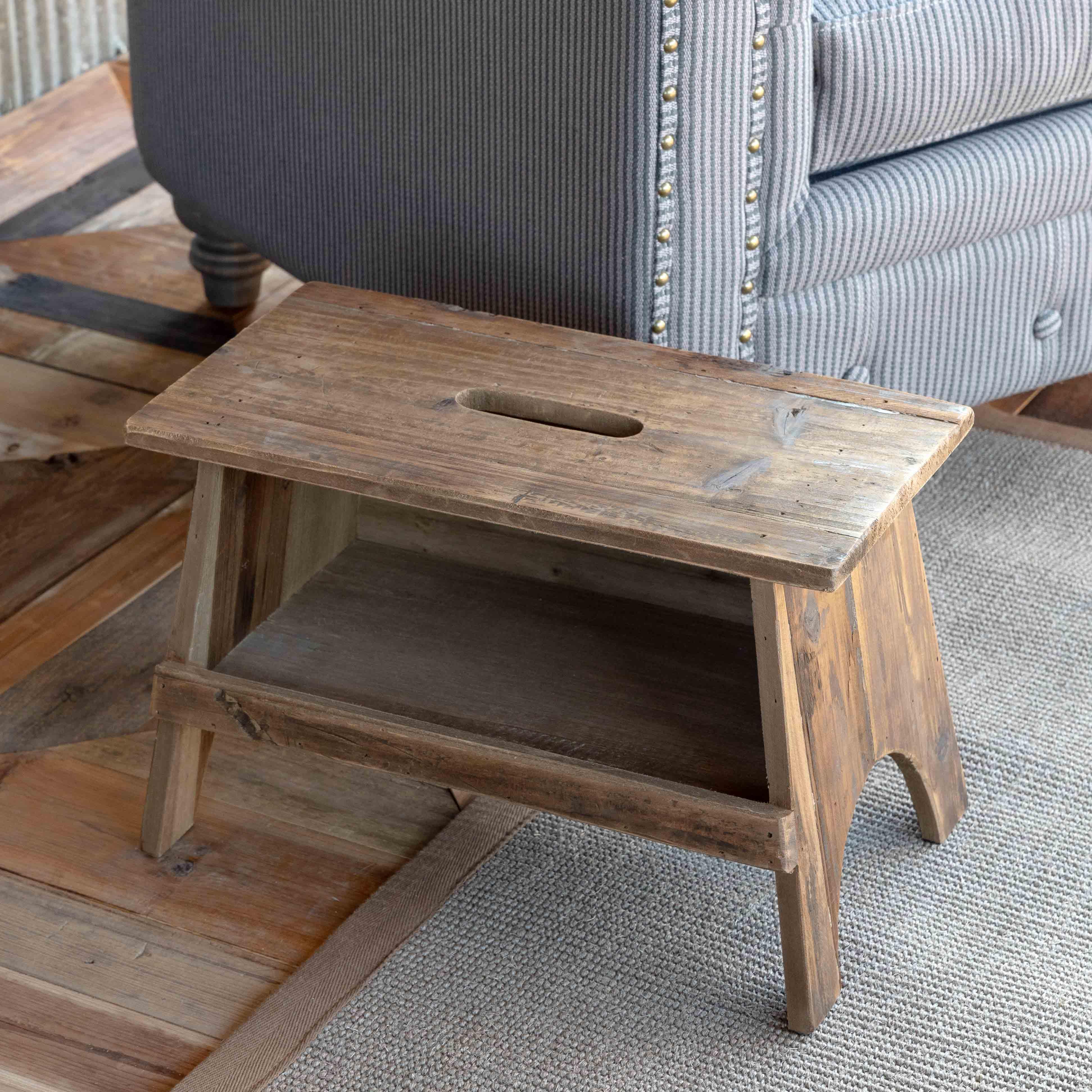 wooden gardening stool