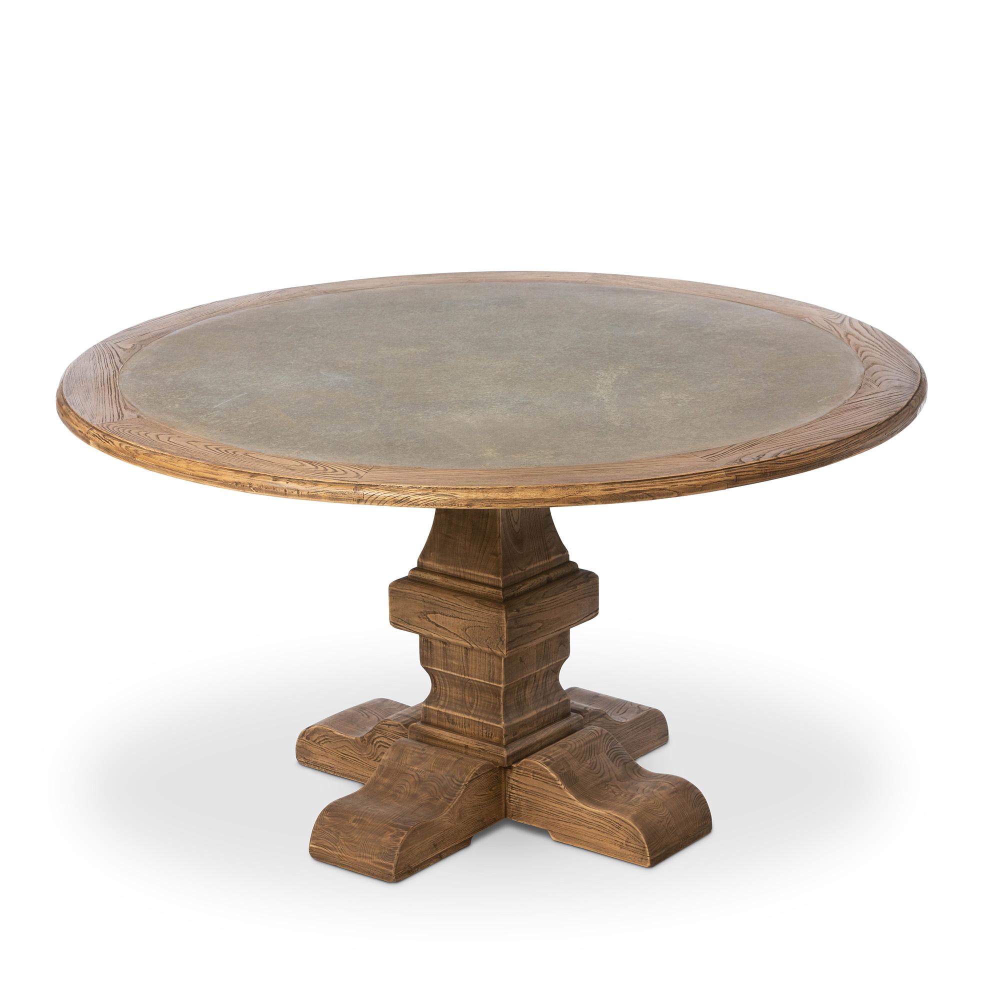 Zin home sag harbor deals expandable round dining pedestal table