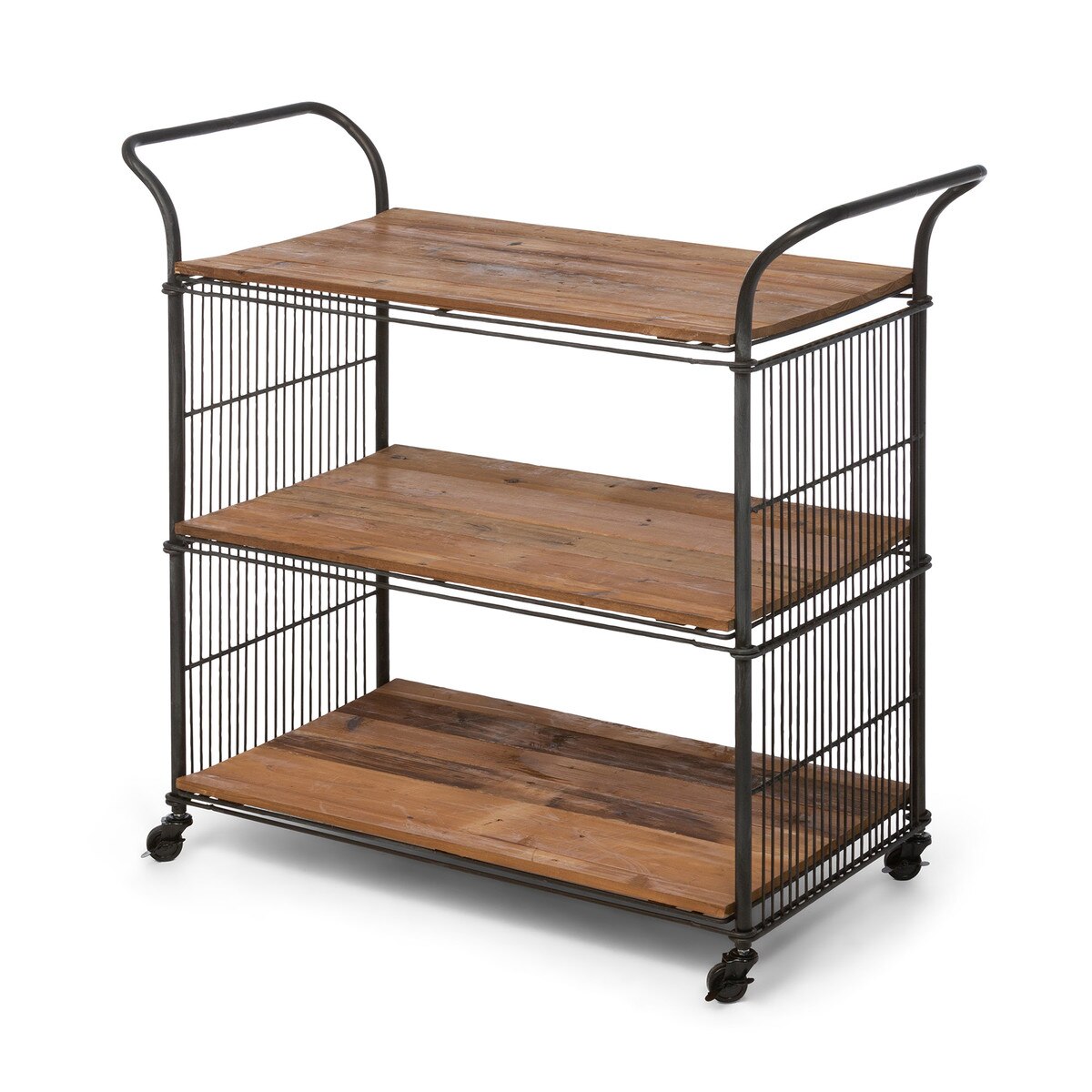 Reclaimed Wood & Metal Kitchen Cart