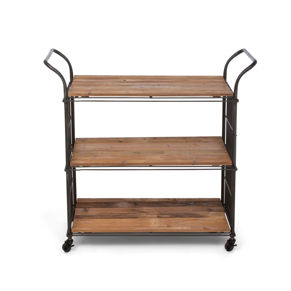 Reclaimed Wood & Metal Kitchen Cart