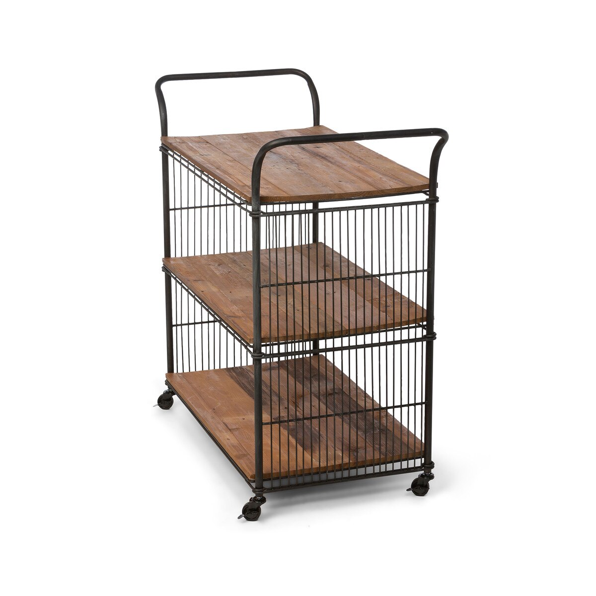 Reclaimed Wood & Metal Kitchen Cart