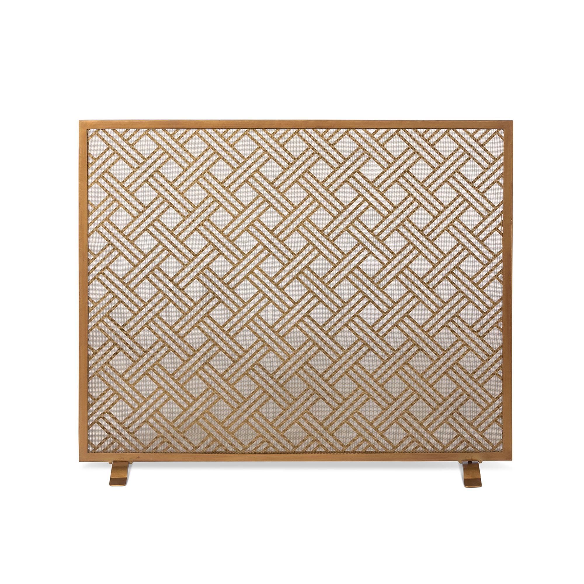 Park Hill Cross Hatch Fire Screen