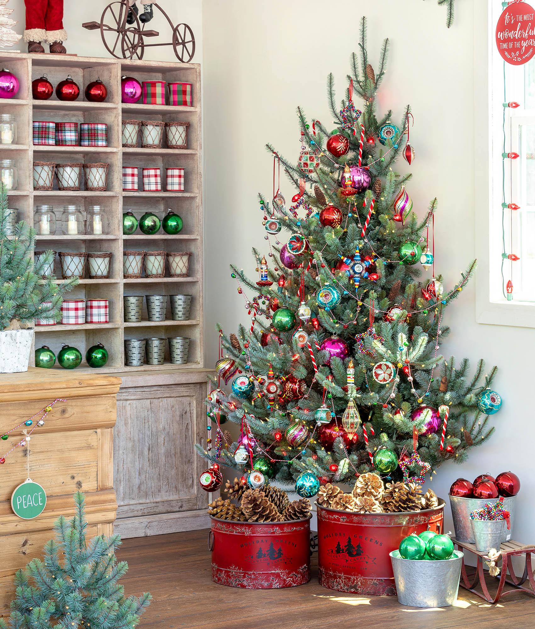Park Hill Blue Spruce Half Christmas Tree 7.5