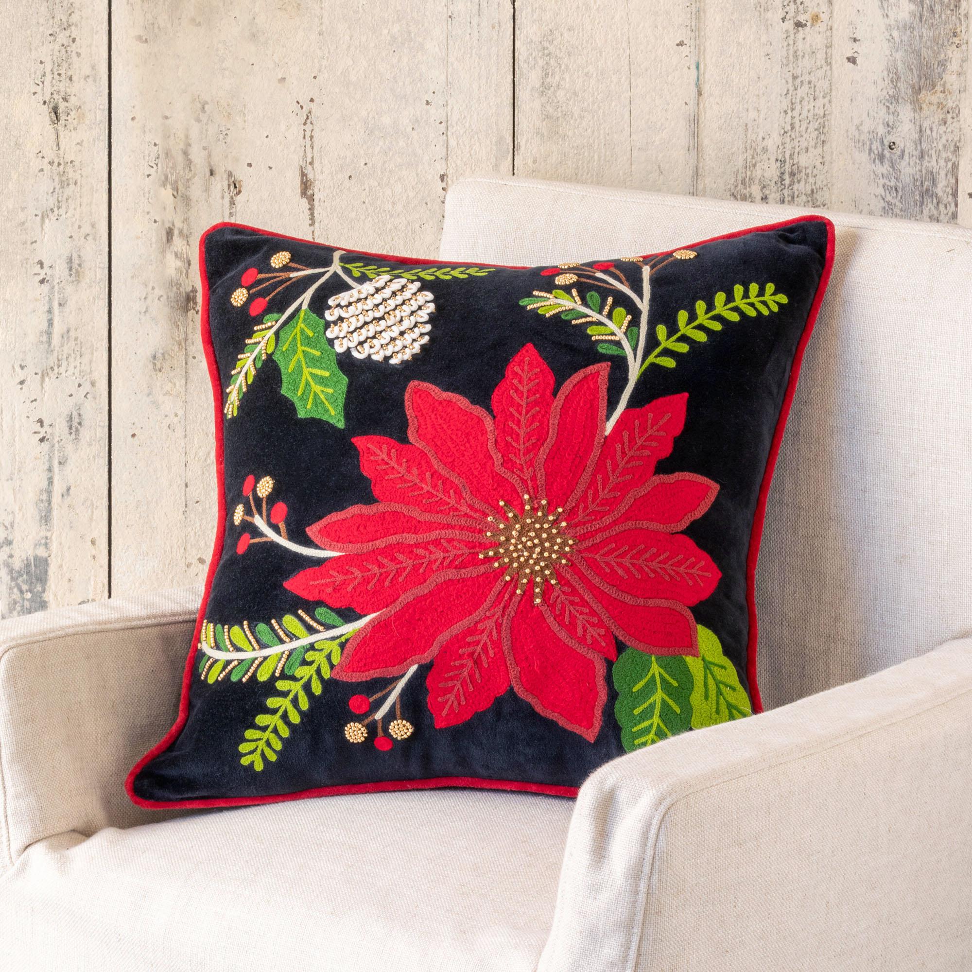 Poinsettia Pillow