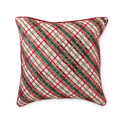 Cheers.US Chair Cushions for Dining Chairs, Square Plaid Design